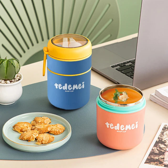 Insulated Double Layer Soup Cup & Lunch Box