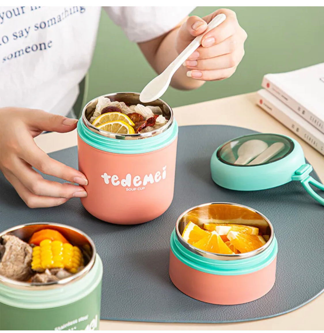 Insulated Double Layer Soup Cup & Lunch Box