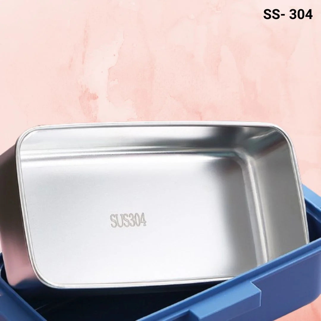 Single grid stainless steel lunch box 530ml