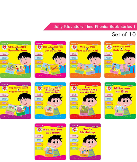 Jolly Kids Story Time Phonics Book Series 1 (Set of 10)