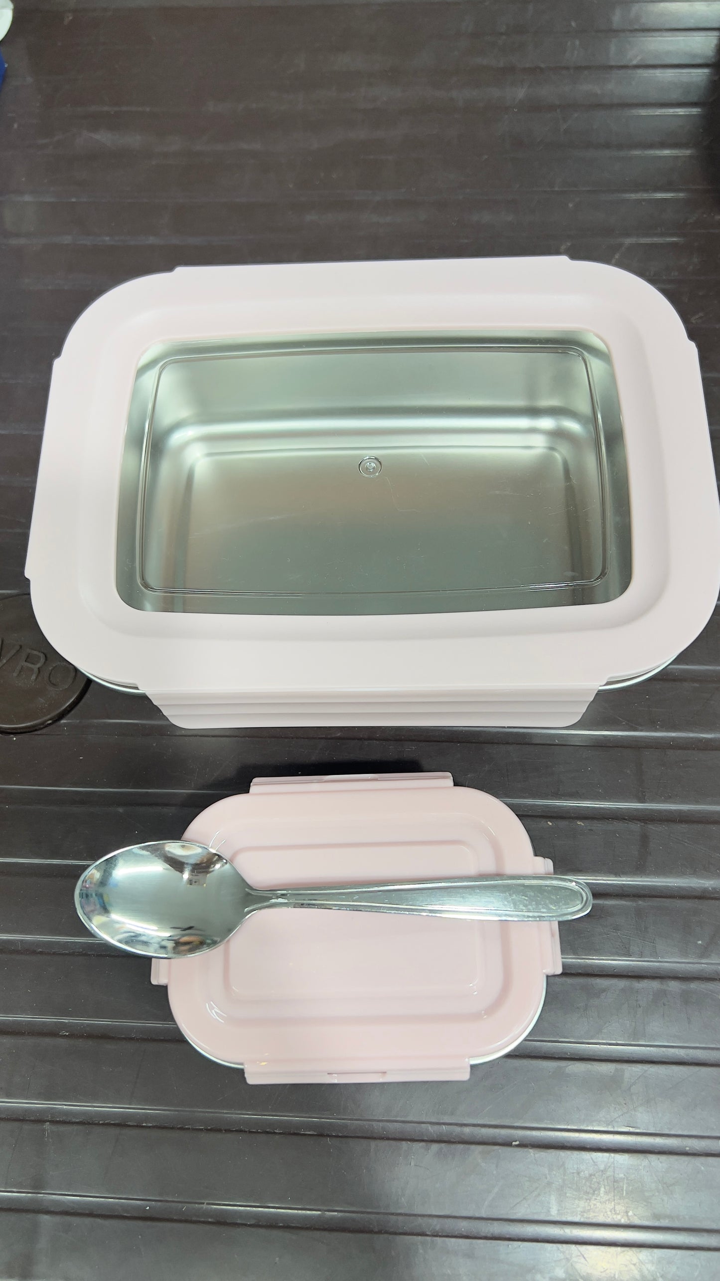 Stainless steel air tight transparent lid lunch box (4 different colour)