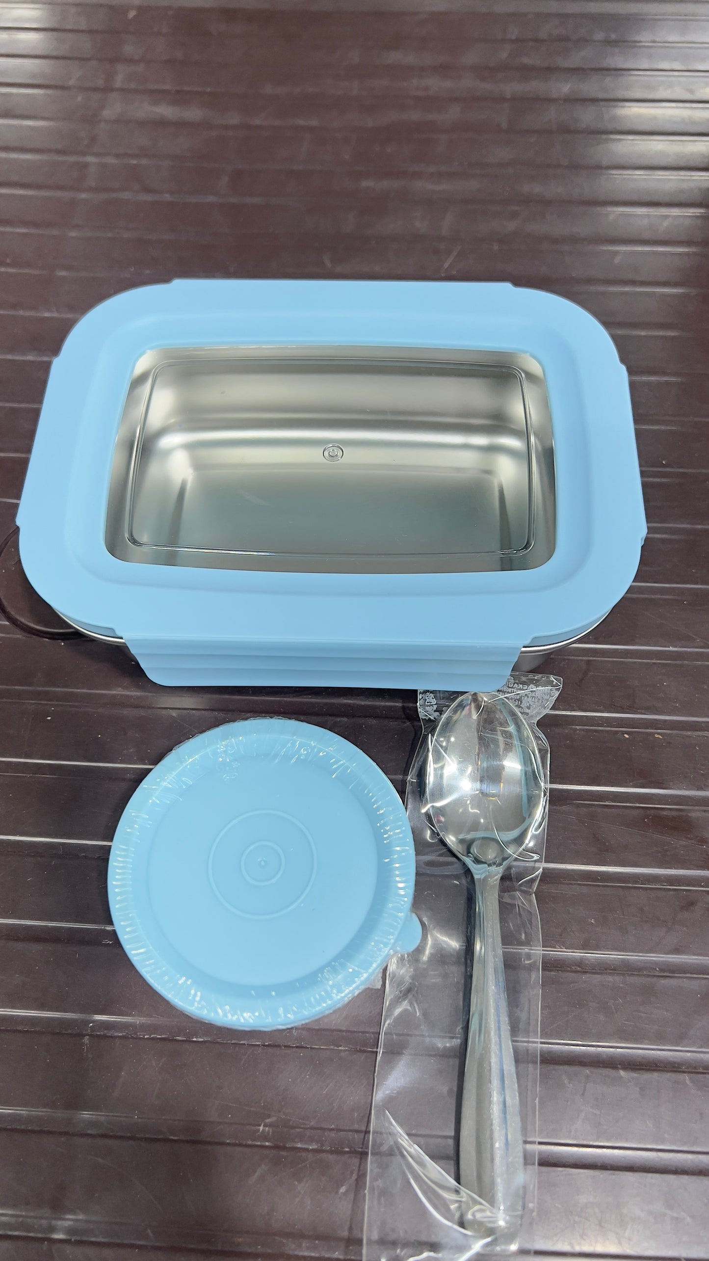 Stainless steel air tight transparent lid lunch box (4 different colour)