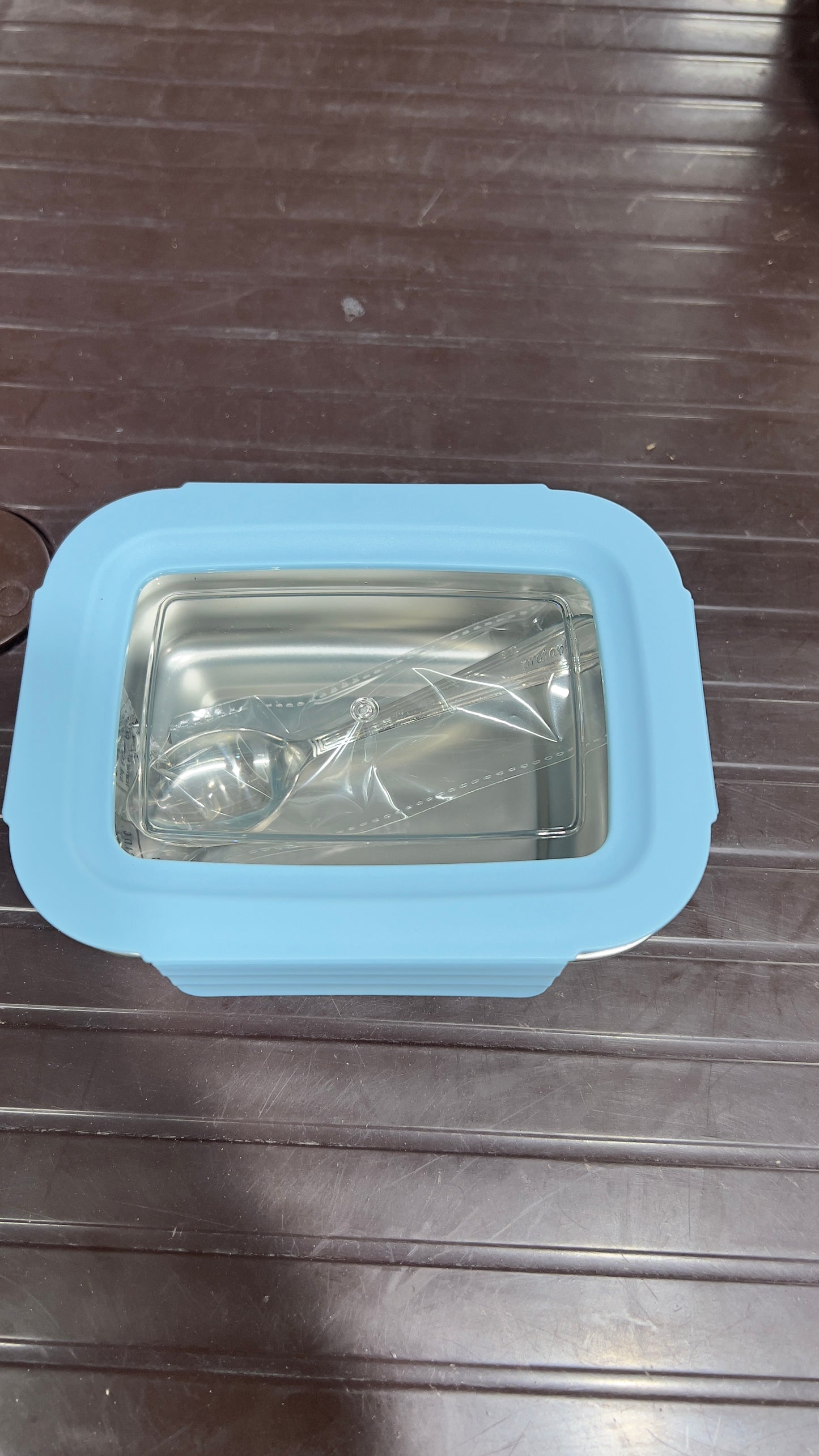 Stainless steel air tight transparent lid lunch box (4 different colour)