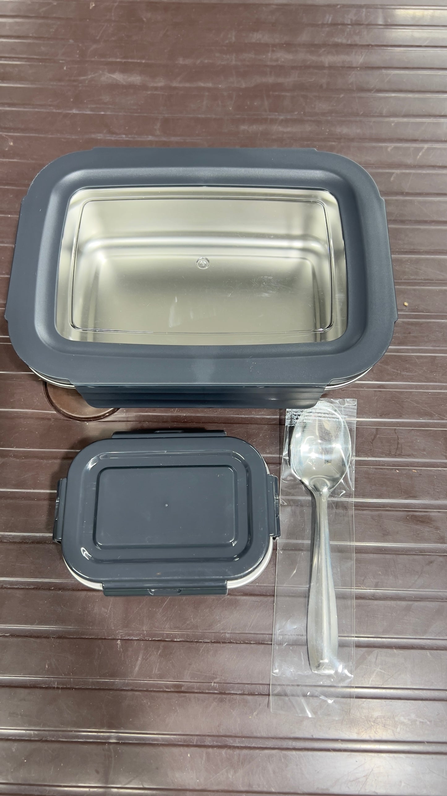 Stainless steel air tight transparent lid lunch box (4 different colour)