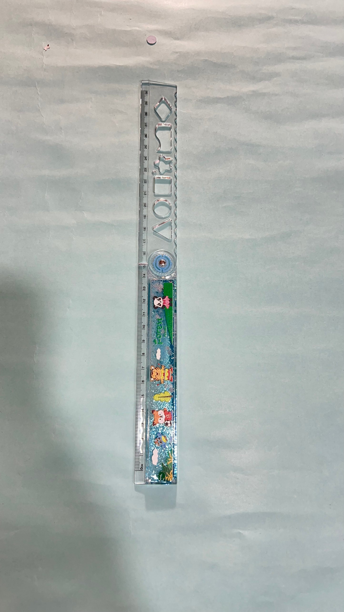 30cm expandable glitter ruler  2 different theme unicorn & jungle