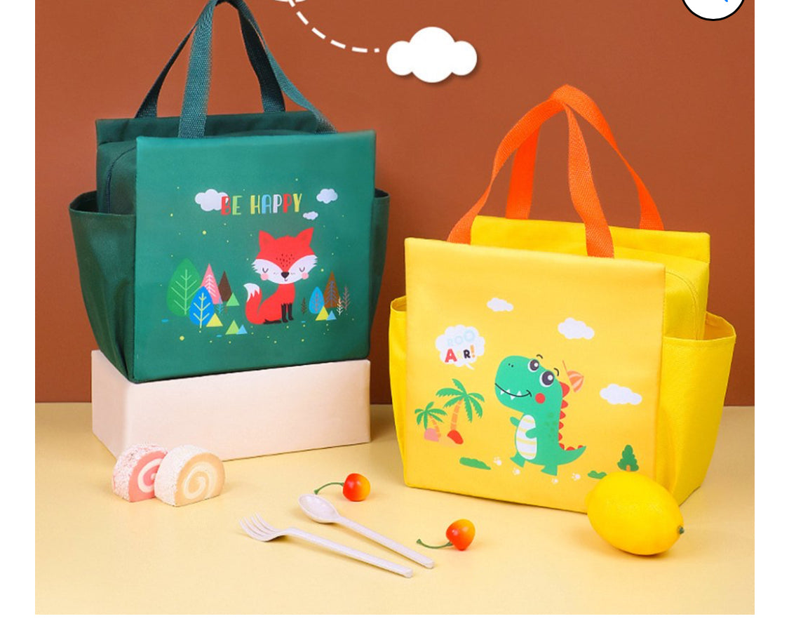 Animal cartoon print insulated lunch bag