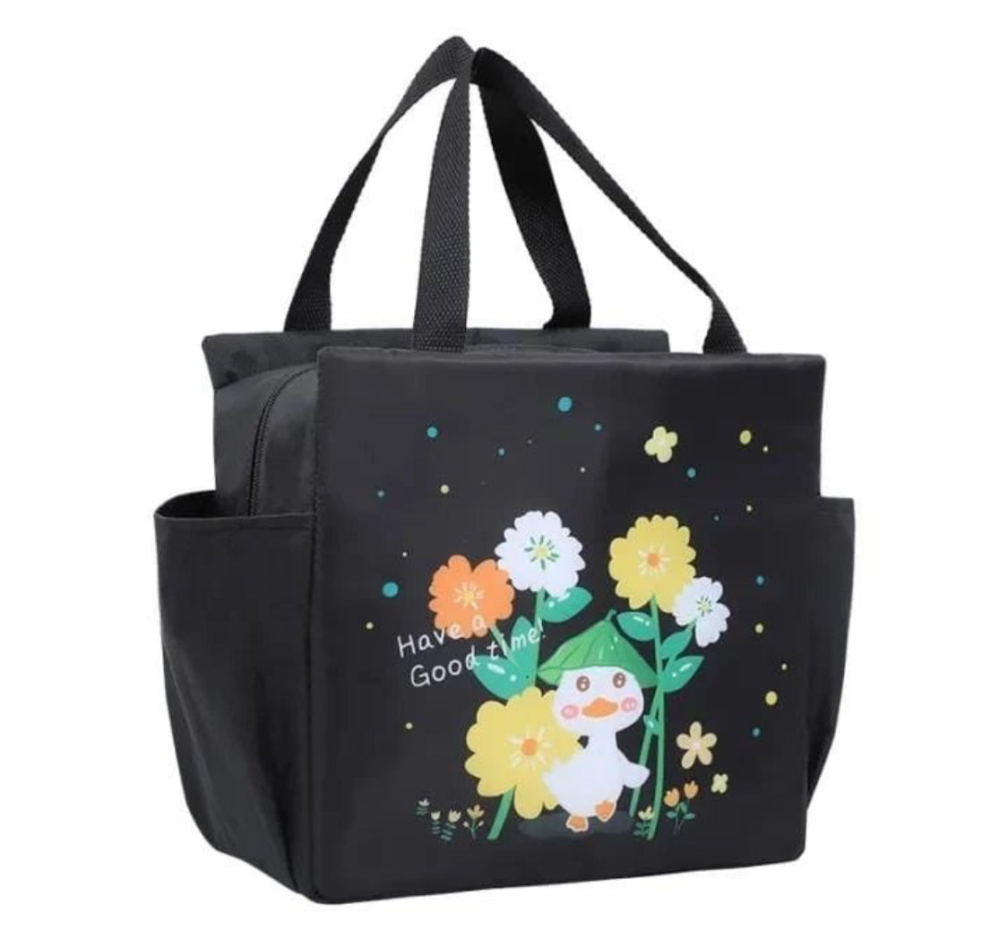 Animal cartoon print insulated lunch bag