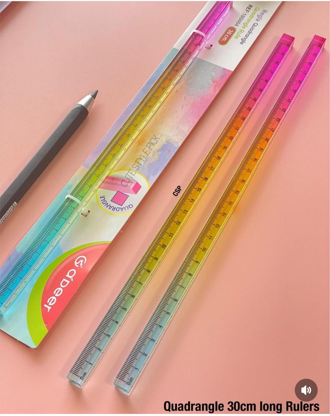 30cm long cube rulers