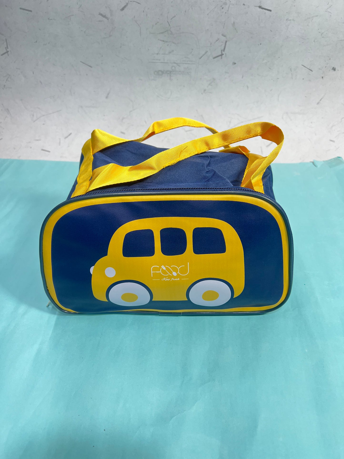 Car print insulated lunch bag