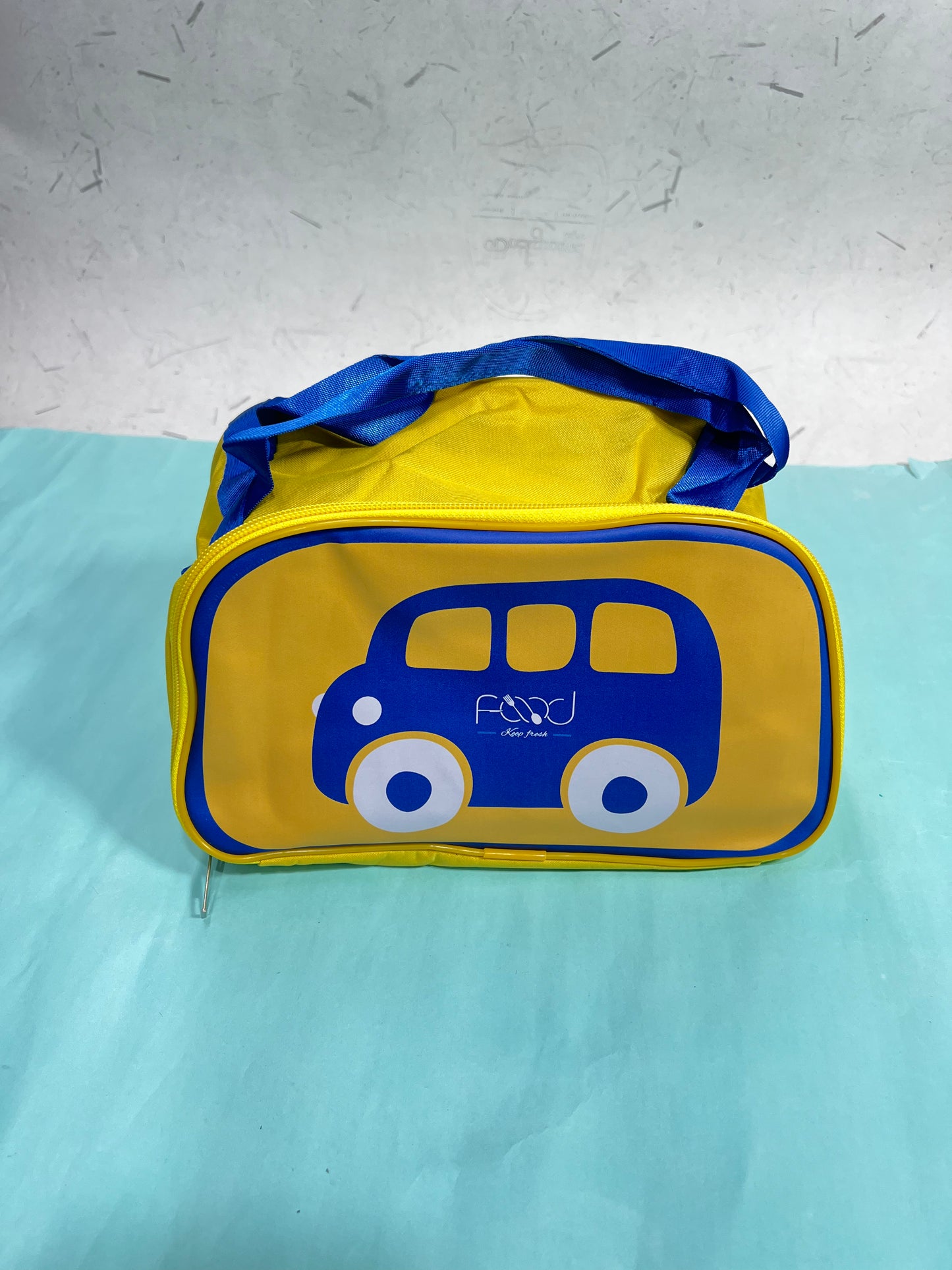 Car print insulated lunch bag