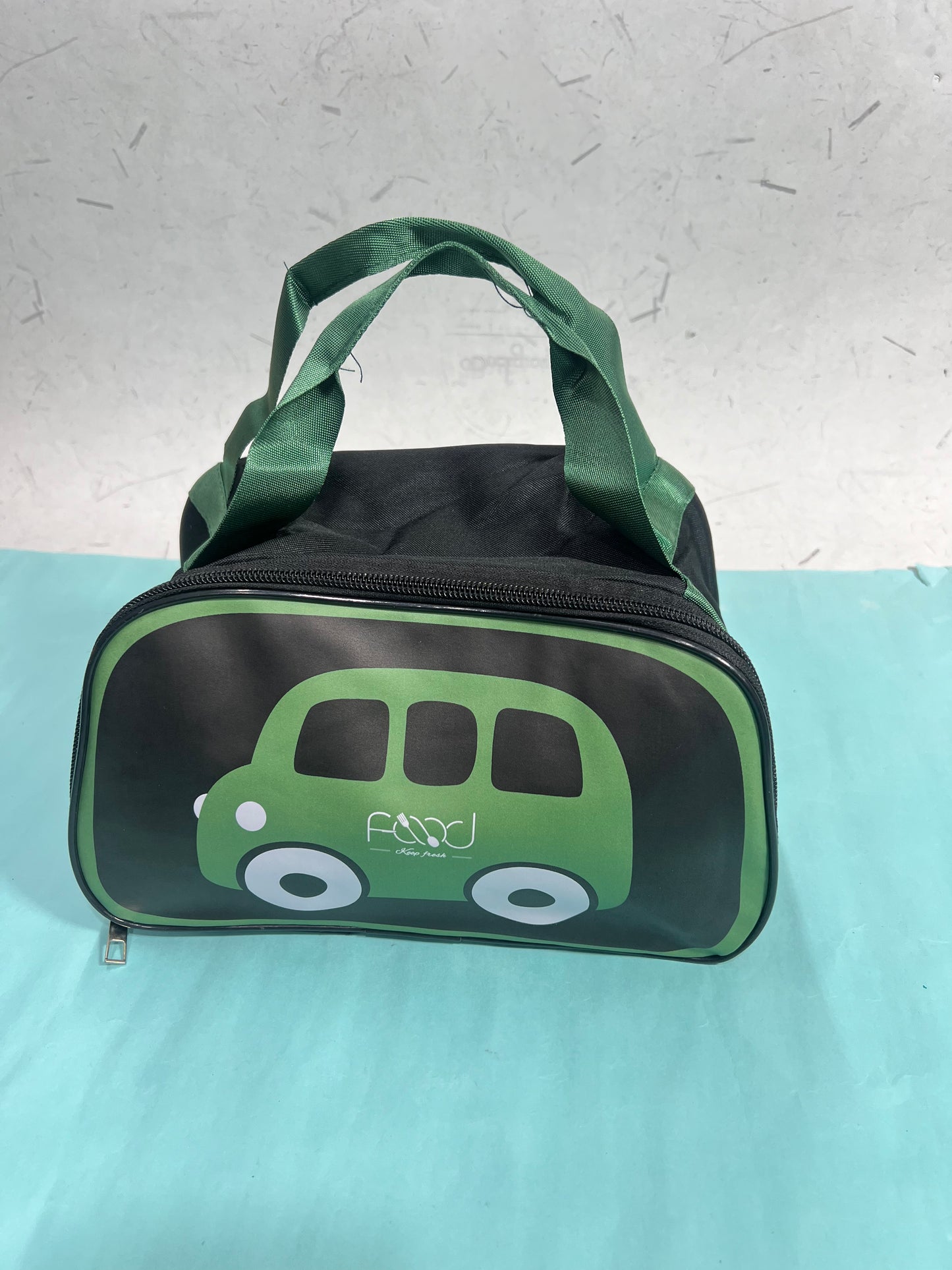 Car print insulated lunch bag