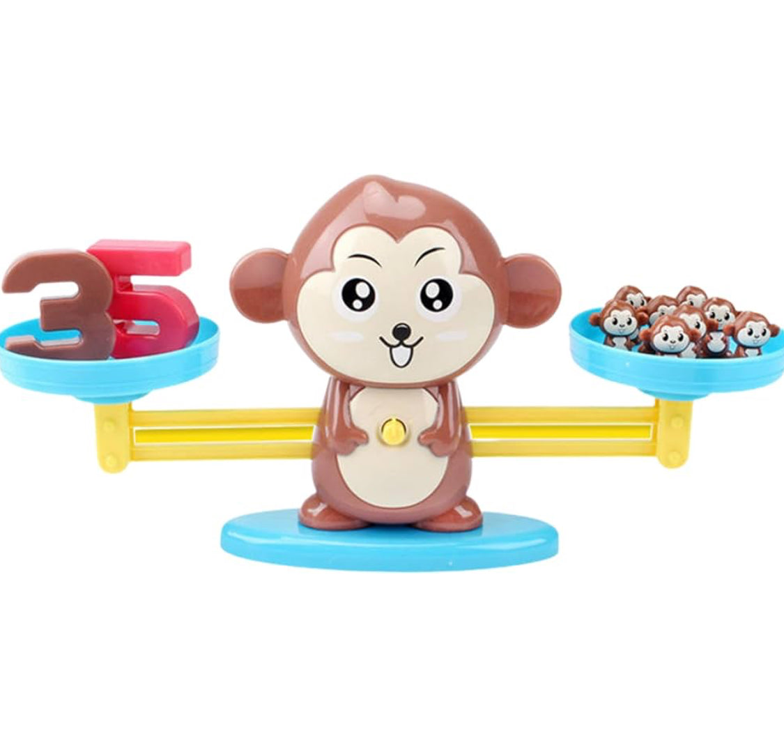 Monkey Balance Counting Toys | Cool Math Game for Kids Preschool Game | Educational Number Learning Toy, Fun Children’s Gift Kids Toy (Monkey)