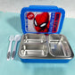 SKI Steel Happy meal 3 Compartment Insulated Steel Lunch Box 650 ml