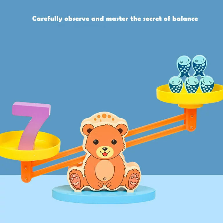 Wooden Bear Digital Balance Scales Toy