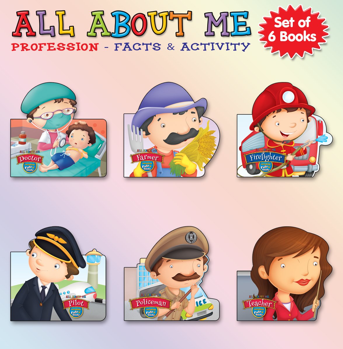 All about me community helper & vehicles (set of 12 books)