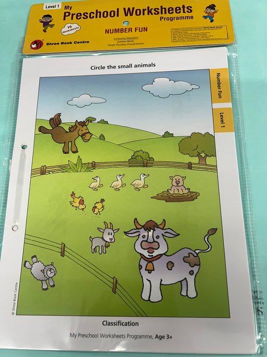 Preschool worksheets level 1(3+yrs)