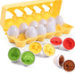 Vehicles Matching Egg Toys Easter Basket Stuffers for Toddlers Boys Girls