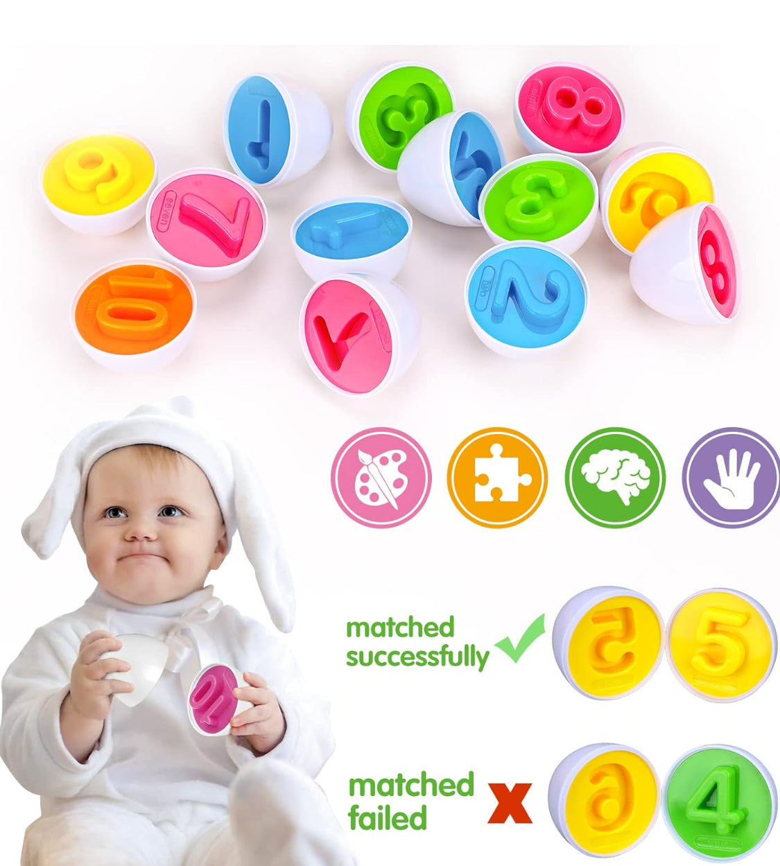 Egg Matching Game – Numbers Theme