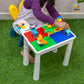 animal world block table 102pcs blocks with chair