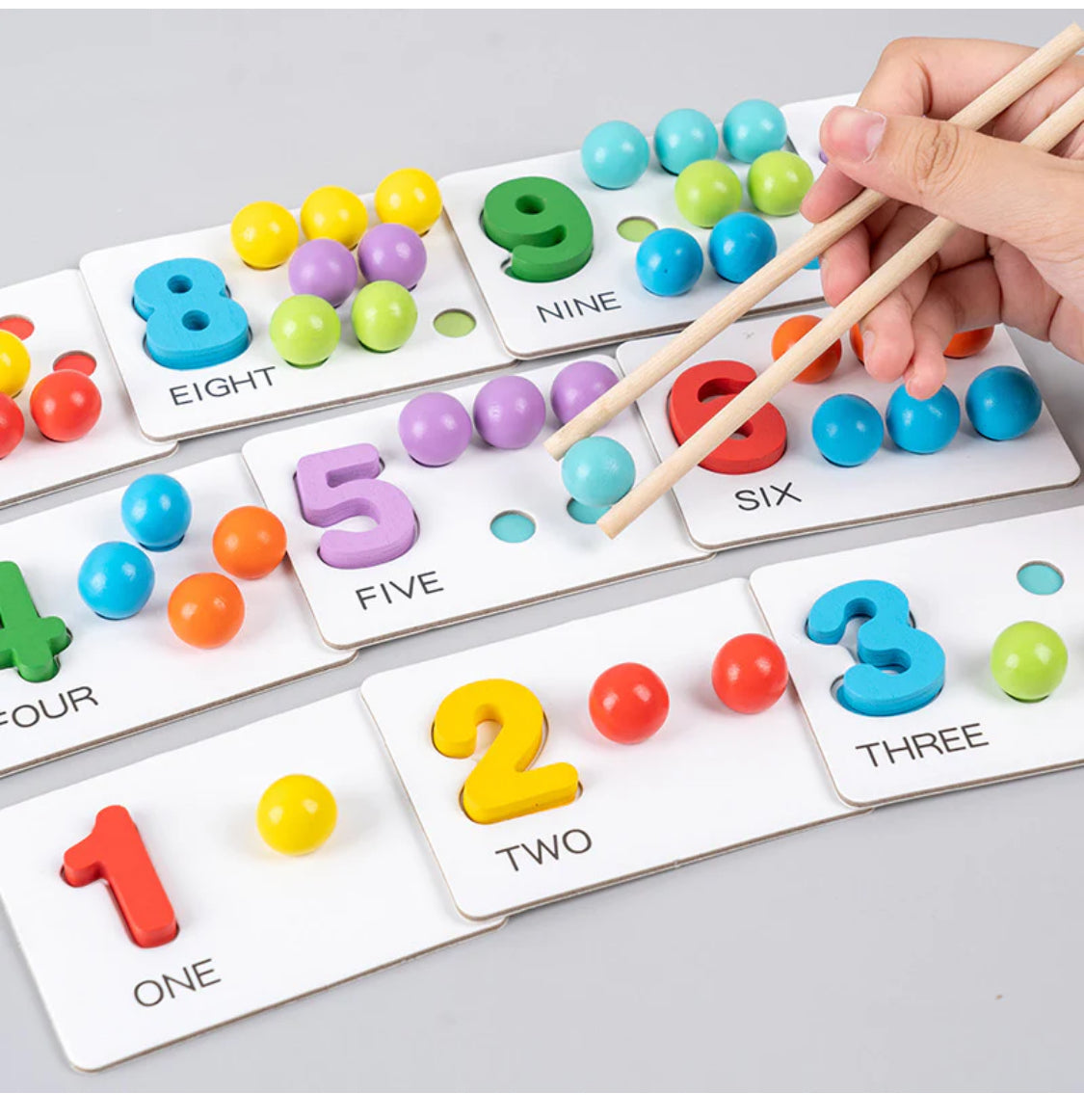 NUMBER COGNITIVE OPERATION BEAD MATCHING GAME