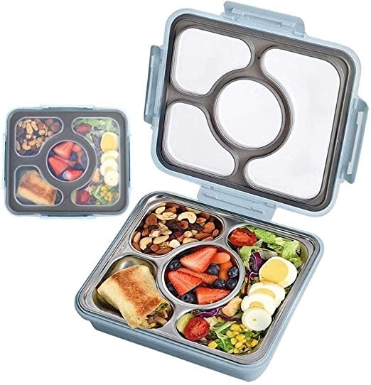 4-grid Stainless Steel Airtight Leakproof Lunch Box