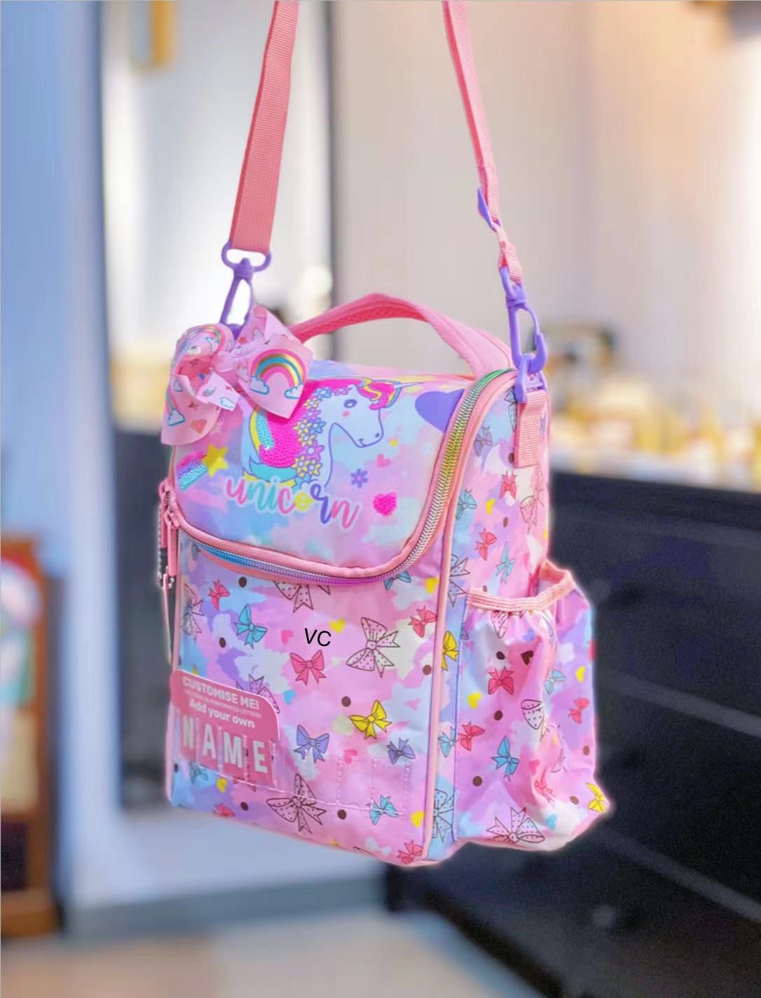 Premium Quality Printed Insulated multipurpose sling Bag for Kids, school Student